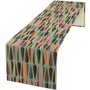 Chemin de Table en Polyester de Lin de Gaze de Mariage en Terre Cuite Rustique de Noël Personnalisé | Décoration de Table à Manger - Product Image 4