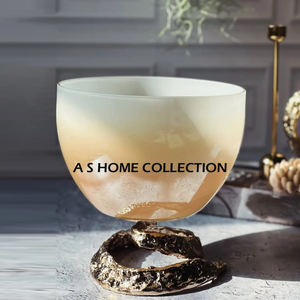 Juego de 3 cuencos de diseño con forma de hoja de Metal de aluminio, Color dorado, hogar, Hotel, restaurante, vajilla, accesorios, cuenco - Product Image 5
