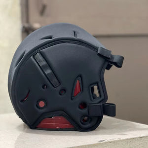 Casque de protection pour jeunes joueurs de football, casque de protection respirant de couleur unie pour les joueurs de football et de rugby, taille plus, sports d'été - Product Image 1