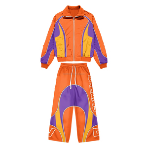 Conjunto deportivo de nailon para hombre, con logotipo personalizado, para invierno, con diseño de chándal, elástico, cortavientos, para entrenamiento. - Product Image 4