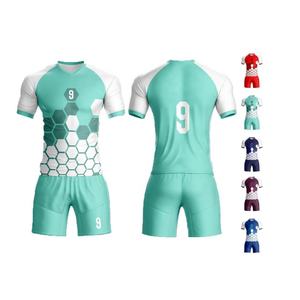 ชุดฟุตบอล OEM พร้อมตัวเลขและตัวอักษรแบบติดด้วยความร้อน ปรับแต่งแบรนด์ทีมได้ - Product Image 5