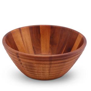 Tazón de Madera de Acacia de 10 Pulgadas o Más / Tazón Grande para Servir Ensaladas para Alimentos y Restaurantes |   Precio Más Bajo de Fábrica - Product Image 1