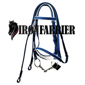 IRON FARRIER TOOLS en cuir véritable réglable cheval bride en cuir gaufré cheval licou anatomique en cuir cheval licou - Product Image 6