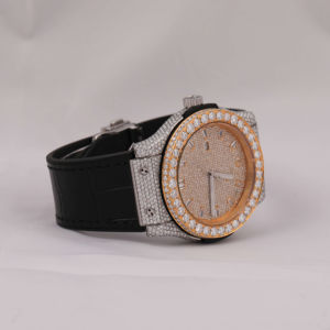 Reloj para mujer con esfera redonda de acero inoxidable personalizado de marca superior Tendencia Venta caliente VVS Clarity Moissanite Diamond Reloj mecánico - Product Image 4