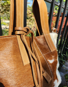 Fashionable Cowhide Leather Tote <b>Bag</b> with Comfort Shoulder Strap Handmade Western-Style Bucket Purse Elegant Lady Style - Product Image 2