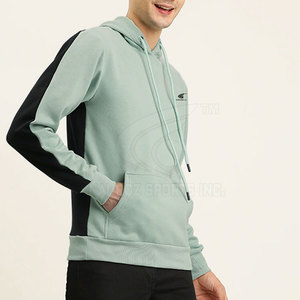 บริการ OEM เสื้อมีฮู้ดผ้าฟลีซให้ความอบอุ่นสำหรับผู้ชายสไตล์ลำลองแห้งเร็วปรับแต่งได้ผลิตในปากีสถาน - Product Image 4