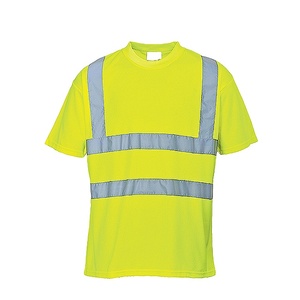 Florcent personalizable Hi Vis Workwear Camisas de poliéster de manga corta para hombres y mujeres LED Flash amarillo reflectante de seguridad - Product Image 1