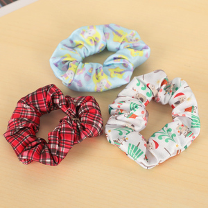 Wholesale Factory Custom Printed Satin <b>Scrunchy</b> With Logo Bulk Elastic <b>Hair</b> Band Ties for Girls Kids Silk Custom <b>Hair</b> Scrunchies - Product Image 3