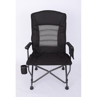 ENJOIN Chaise pliante de camping à cadre en acier portable et durable Chaise à dossier haut