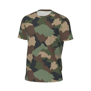 Customized Quick Dry <b>Camouflage</b> T-Shirts for Men Slim Fit <b>Short</b> Sleeve Outdoor Shirt Knitted Fabric Optimal for Summer - Product Image 2