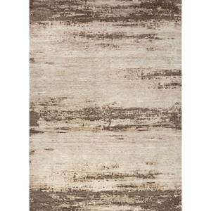 Entropy Beige & Brown Hand Knotted Wool Rug Abstract Pattern Boho Style for Home Hallway Rectangular Jute <b>Fluffy</b> <b>Carpet</b>-REB-1595 - Product Image 1