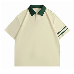 100% algodón personalizable para Polo para uniformes escolares Patrón sólido y opciones de bordado en colores personalizados - Product Image 1