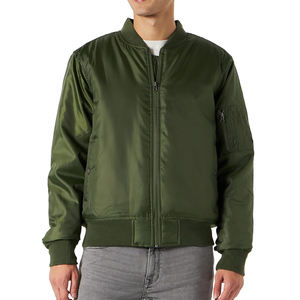 Chaqueta universitaria de satén verde con logotipo personalizado Chaqueta universitaria de satén ligera del fabricante directo para hombre - Product Image 1