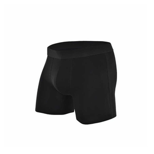 Calzoncillos bóxer de hombre de talla grande de algodón con logotipo personalizado, ropa interior básica de Color sólido transpirable suave con cintura de ajuste cómodo para hombre - Product Image 5