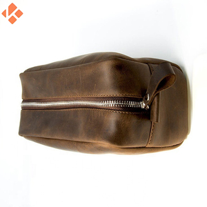 Top Sales Personalised Leather Toiletry kit Mens Wash Pouch <b>Bag</b> For Man Waterproof Dopp Kit <b>Bag</b> - Product Image 4