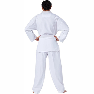 Vêtements d'arts martiaux unisexe à logo personnalisé uniformes de karaté de couleur unie de bonne qualité classique décontracté confortable léger - Product Image 6