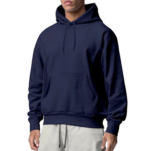 Venta al por mayor 480 gramos de peso pesado logotipo personalizado sudaderas con capucha para hombres y sudaderas holgadas de gran tamaño traje suelto sudaderas con capucha para hombres - Product Image 1