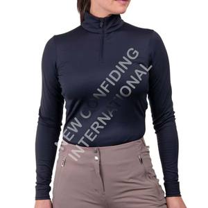 Venta al por mayor de ropa ecuestre de secado rápido transpirable de alta calidad a la moda para las mujeres incluyendo tops de equitación y capa base - Product Image 4