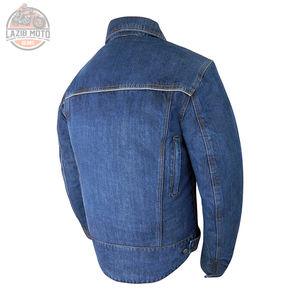 แจ็คเก็ตยีนส์ดีไซน์ใหม่จากผู้ผลิตมืออาชีพ คุณภาพพรีเมียม ระบายอากาศได้ดี พร้อมแผ่นป้องกันที่ได้รับการรับรองมาตรฐาน CE สำหรับขี่มอเตอร์ไซค์ - Product Image 2