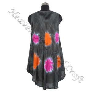 2025 bohemio rayón multicolor Tie Dye vestido largo sin mangas para Otoño Invierno señoras vestido Casual Tie Dye Boho Gypsy vestido - Product Image 6