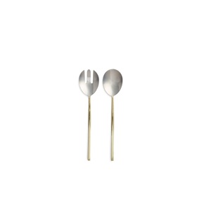 Accessoire de cuisine essentiel serveur à salade en métal offrant une fonctionnalité d'équilibre parfait durabilité pour un service quotidien sain repas - Product Image 1
