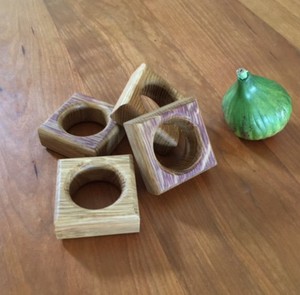 Rondelles de serviette baril de vin (lot de 4) décoration pour table à manger - Product Image 2