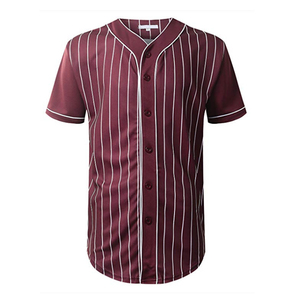 Nouvel arrivage de maillot de baseball en tissu polyester 100% uniforme avec logo personnalisé unisexe rouge couleur personnalisée col rond respirant - Product Image 1