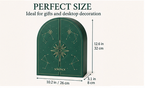 Custom 24 Days Arch Advent Calendar <b>Box</b> <b>Empty</b> Triple Door Green Gold Constellation OEM Christmas Wholesale Supplier - Product Image 3
