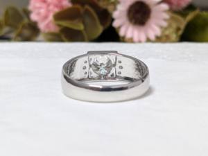 Bague classique en diamant de laboratoire taille brillant rond de 1,75 carat, en or blanc massif 10K/14K pour homme, bijou audacieux - Product Image 4