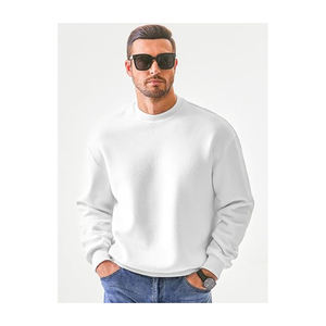 Sudadera Pull-Over de algodón 100% de peso pesado para hombre con logotipo personalizado 400 + GSM patrón sólido bordado de calidad superior para invierno - Product Image 1