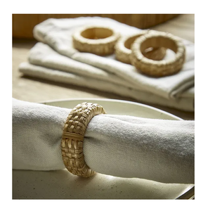 Rond de serviette tissé à la main excellente qualité rotin rond de serviette créatif élégant artisanat rond de serviette vente chaude - Product Image 3