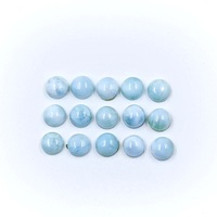 Pierres précieuses semi-précieuses naturelles de Larimar de qualité supérieure AAA, 8 mm, lisses, certifiées IGI, pour la fabrication de bijoux, pierres calibrées en vrac