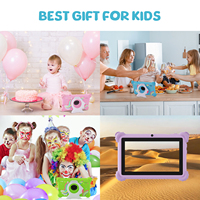 Tablette pour enfants ODM nouvelle génération, 7 pouces, bleue, C Idea, Android 12, écran IPS, 128 Go de stockage, double caméra, 6 Go de mémoire, étui, MTK, Wi-Fi