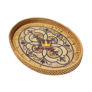 Bandeja de almacenamiento de alimentos decorativa de cerámica de ratán de Vietnam con forma personalizada y embalaje al por mayor de King Craft Viet - Product Image 4