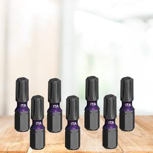 Puntas de Impacto Torx Industriales OEM de 1/4\" 25mmL con Funda de Color, Material S2 - Product Image 1