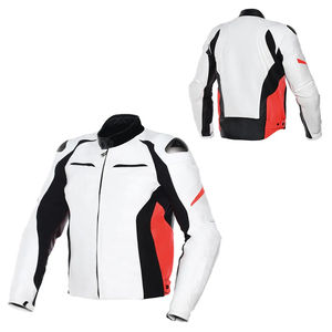 Veste de moto d'été de haute qualité pour hommes en cuir de vache col montant détachable imperméable et respirant Protections grande taille - Product Image 3