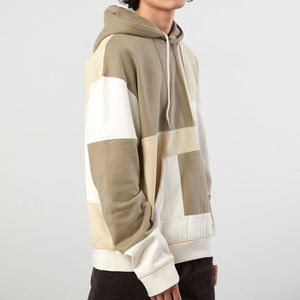 Sudadera con capucha de bloque de gran tamaño de lana de algodón ecológico de peso pesado grueso de Color personalizado más vendido para hombres ropa de invierno OEM - Product Image 4