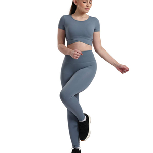 Ensemble de yoga pour femmes Leggings de fitness Ensemble d'entraînement sportif Top court Pantalon de yoga push up Legging taille haute Combinaisons de sport - Product Image 1