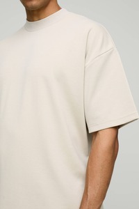 T-shirt en coton pour homme, taille américaine, à épaules tombantes, respirant, avec logo brodé, imprimé graphique, lourd, en molleton de luxe - Product Image 6