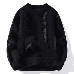 Suéter de Punto Degradado para Hombre, con Mangas Largas, Cálido para Invierno, Antipilling, de Acrílico - Product Image 3