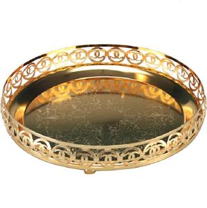 Bandeja redonda de Metal negra para servir café y té, mesa de comedor, para casa, oficina, fiesta, boda, gran oferta - Product Image 2