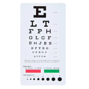 Équipement ophtalmique compact de poche, livraison gratuite, 8,9 x 16,2 cm, tableau optique en plastique... - Product Image 1