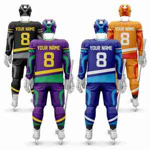 Design Imprimé Maillot de Hockey sur Glace Unisexe Personnalisé Formation Sublimation 100% Polyester Séchage Rapide Nom de l'équipe Personnalisé - Product Image 1