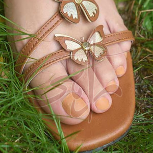 Brown Shade Adorable Laser Cut Faux Leather Upper Anti-Slippery Non-Slip Midsole Lightweight Comfortable <b>Slide</b> All Seasons High - Product Image 6