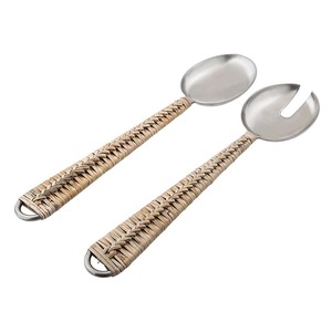 Serveur à salade en acier inoxydable Ensemble de service à salade en forme de brindille - Product Image 5