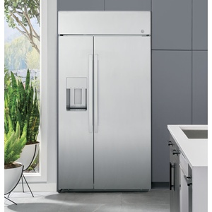 Refrigerador Inteligente GE PSB48YSNSS de 48 Pulgadas con Iluminación LED y 28.7 Pies Cúbicos de Profundidad para Mostrador Fuente de energía eléctrica integrada con capacidad total de [X] pies cúbicos - Product Image 3