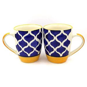 Taza de cerámica clásica, taza duradera asequible para bebidas calientes y frías, hermosa Taza de cerámica hecha a mano - Product Image 2