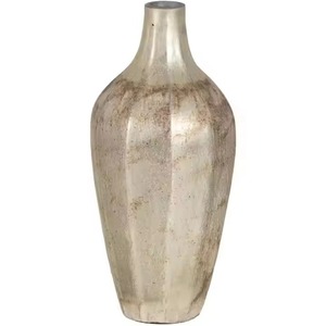 Vase en métal de style grand pot argenté pour la décoration élégante de la maison, parfait pour la décoration intérieure, les décors d'événements, fabriqués à la main en Inde - Product Image 2