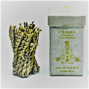 Encens chakra parfumé au bois de santal avec diffuseur d'aromathérapie au design plexus solaire et porte-encens - Product Image 1