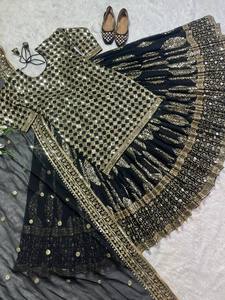 Conjunto de Salwar Kameez para Mujer, Estilo Indio Pakistaní, para Fiesta, Lehenga, Top, Dupatta, Kurta, Estilo Bollywood, Georgette Sintética, Secado Rápido - Product Image 5